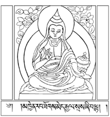 Tibetan depiction of Shantideva
